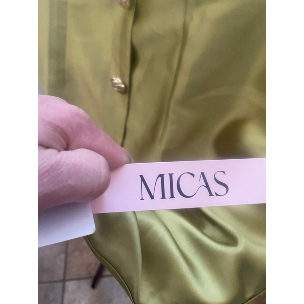 Women's MICAS Olive Button-Front Mini Dress 2X - Picture 2 of 7